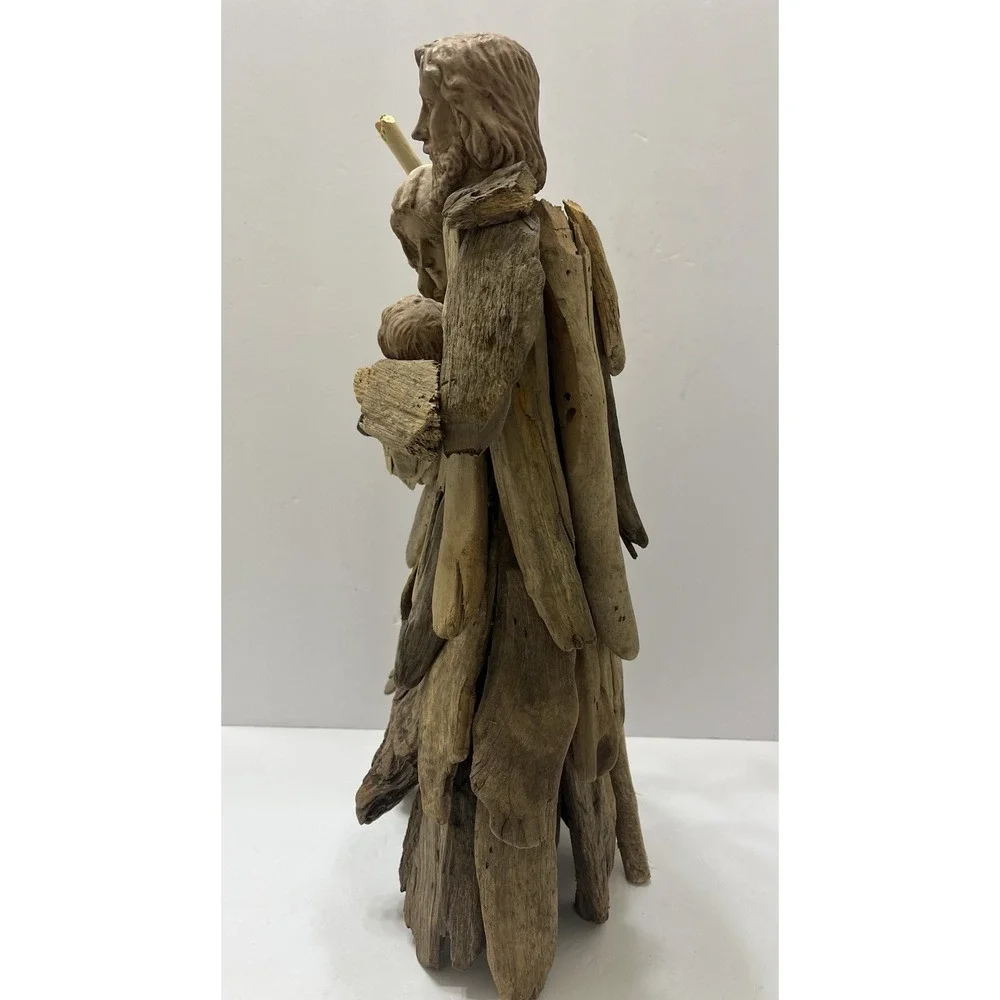 Christmas Driftwood Nativity Large Jesus Mary Joseph 18x11